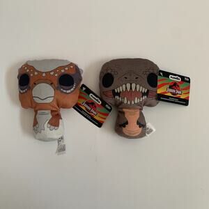 Funko POP! Plushies: 6'' Jurassic Stygimoloh T-Rex Lot Of 2 Beanbag Mini Plush